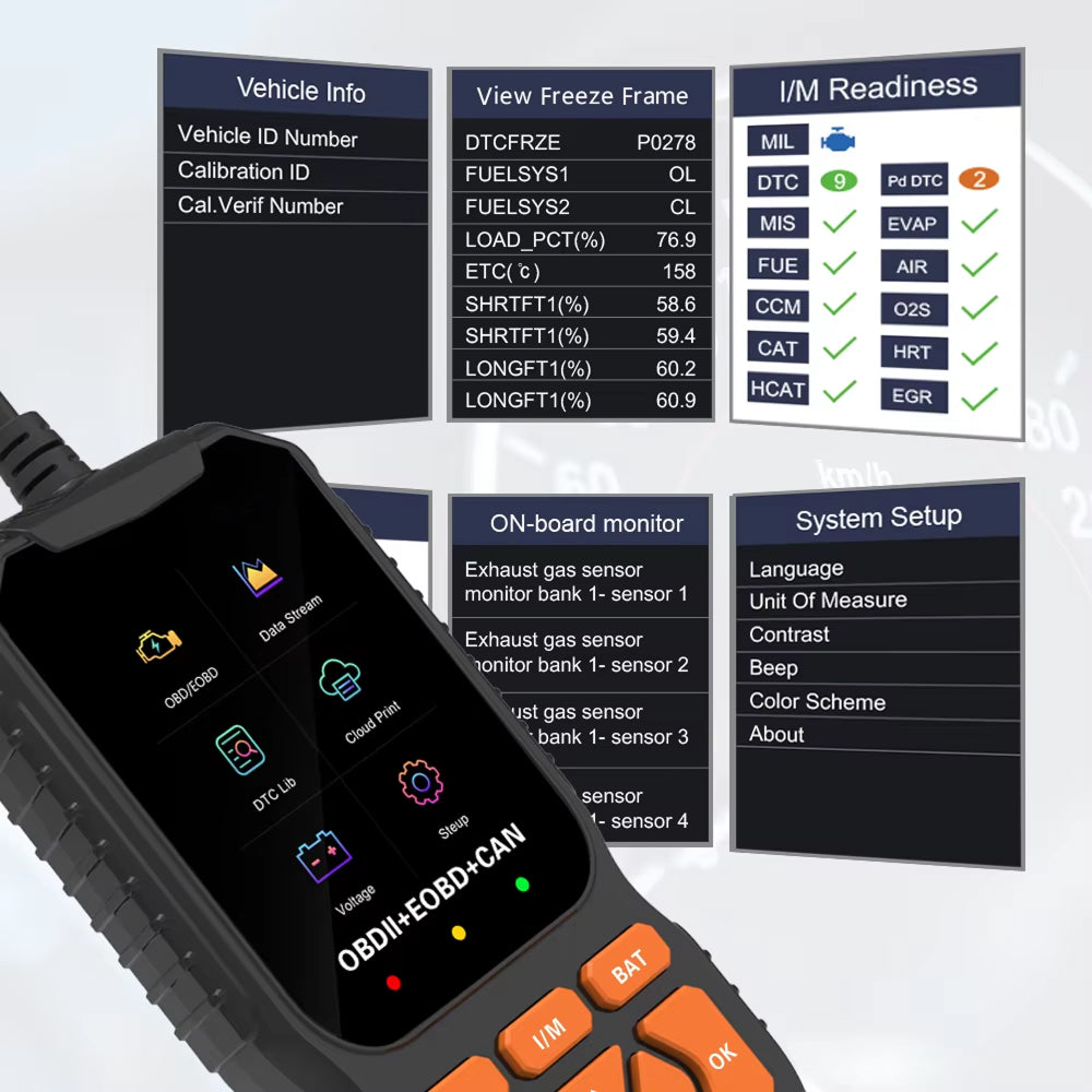 ScanBexi OBD2 Scanner connected to OBD2 port