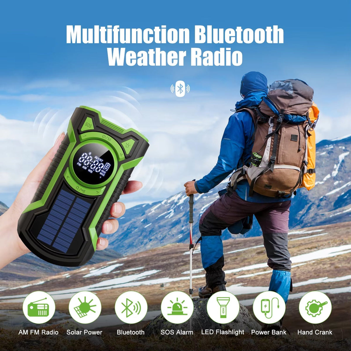SirexPing Hand Crank Radio detail view