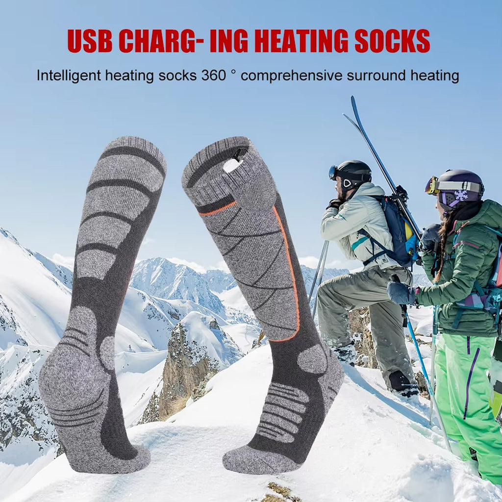 SkiHeati Heated Ski Socks one-touch control button