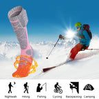 SkiHeati Heated Ski Socks three heat settings