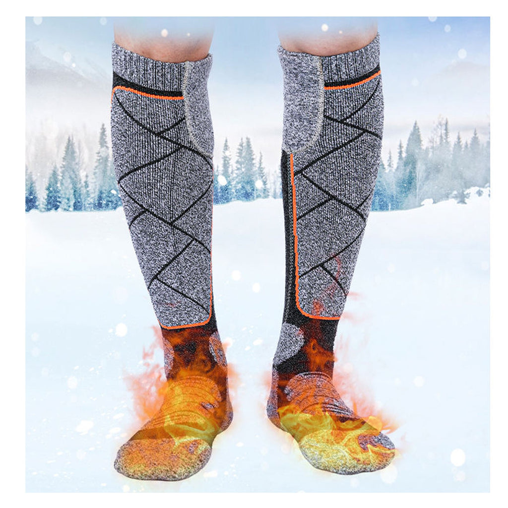 SkiHeati Heated Ski Socks in pink