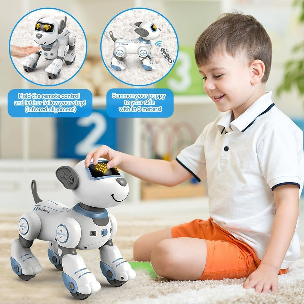 SnibBoxi Robot Dog Toy playing with children