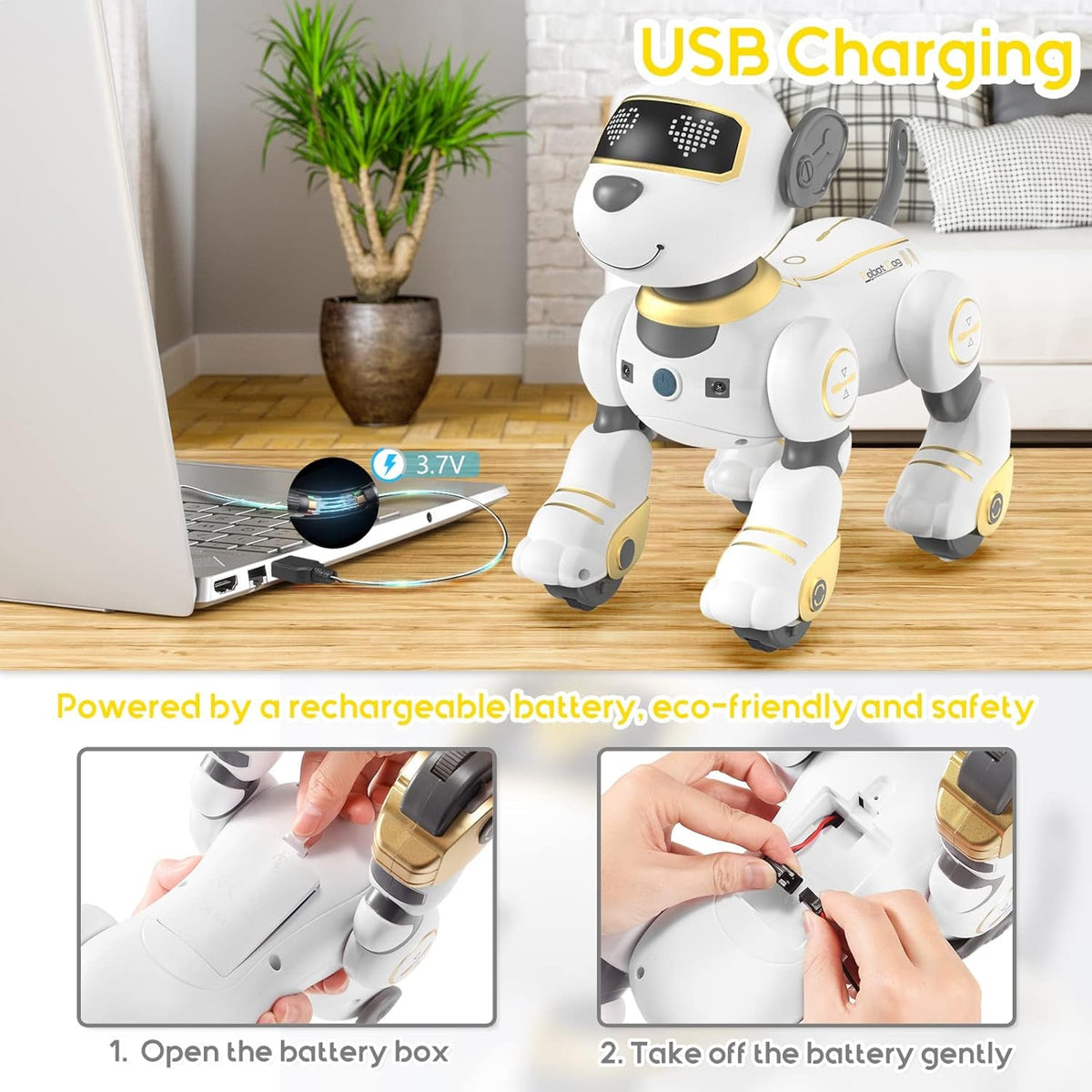 SnibBoxi Robot Dog Toy performing stunts