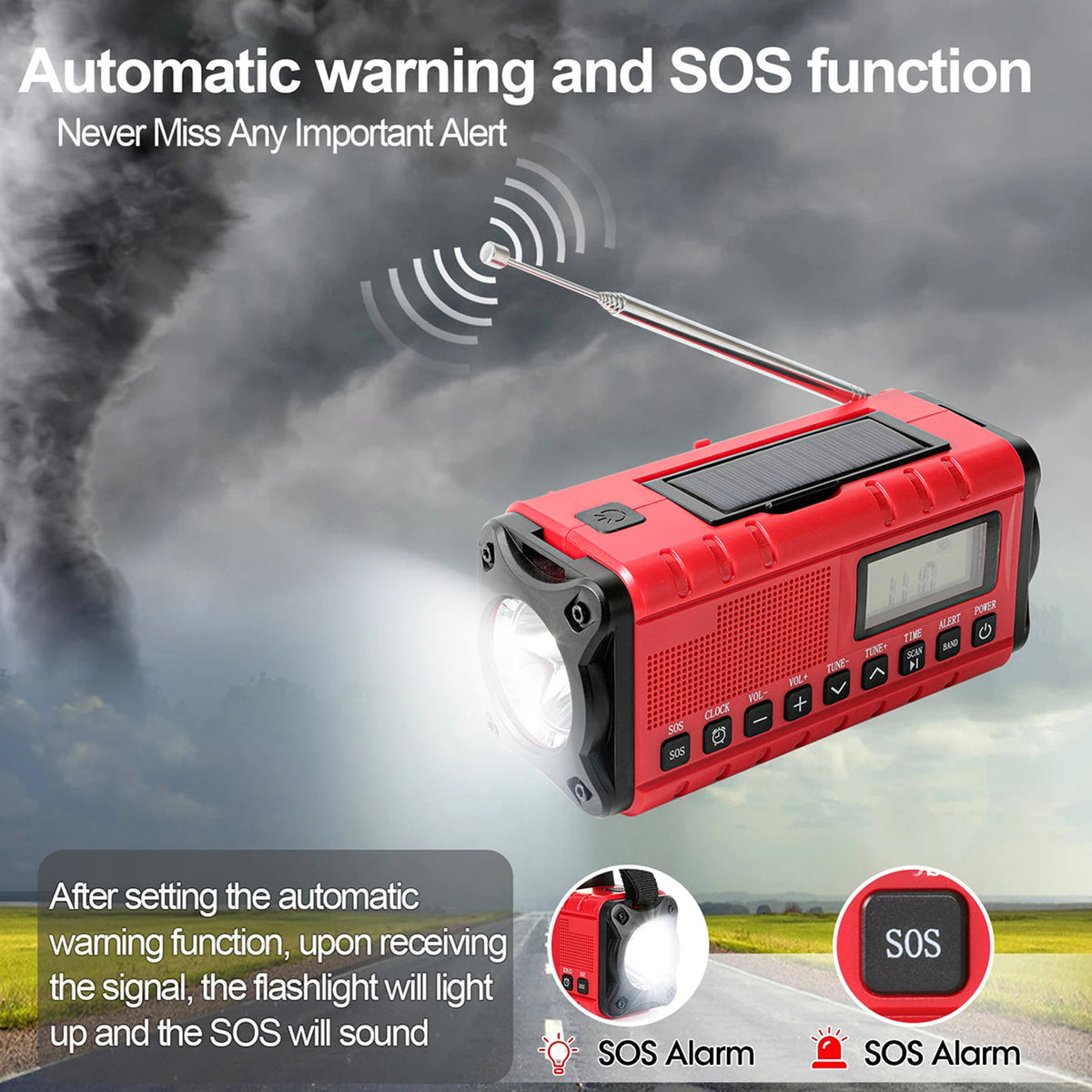 SolTuniex Solar Crank Radio detail view
