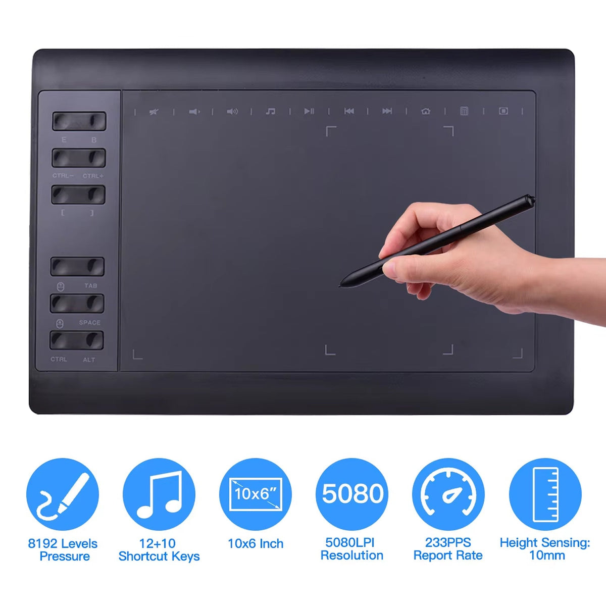 TabPenca Drawing Tablet alternate angle