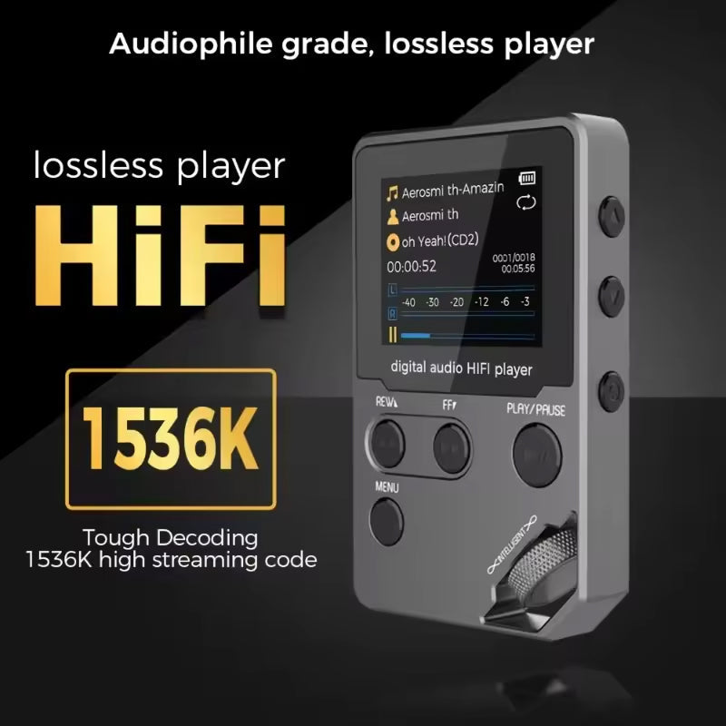 TuneZimp MP3 Player front with colour display
