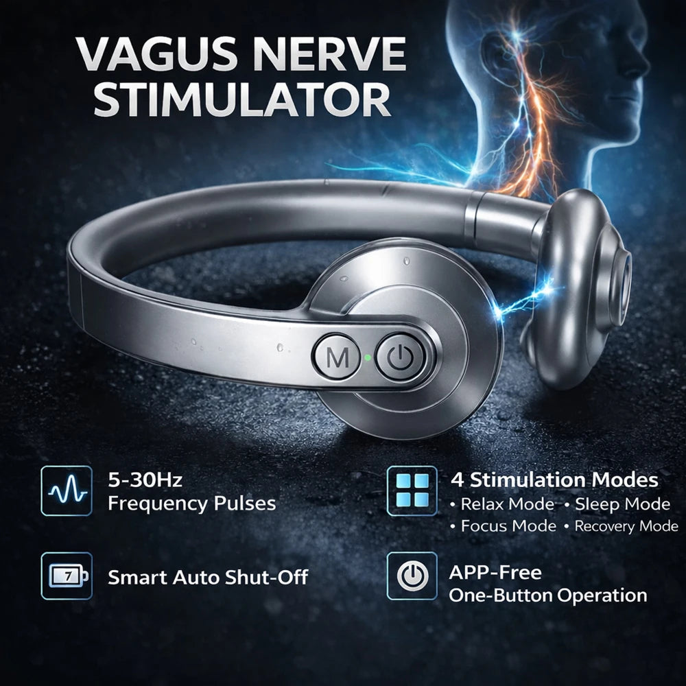 VagusZeni Vagus Nerve Stimulator worn around the neck