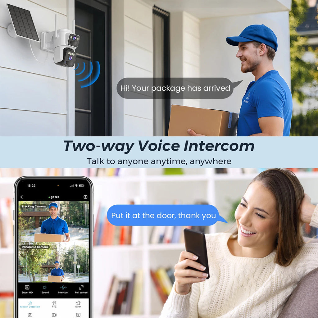 VexLumax Solar Security Camera design view
