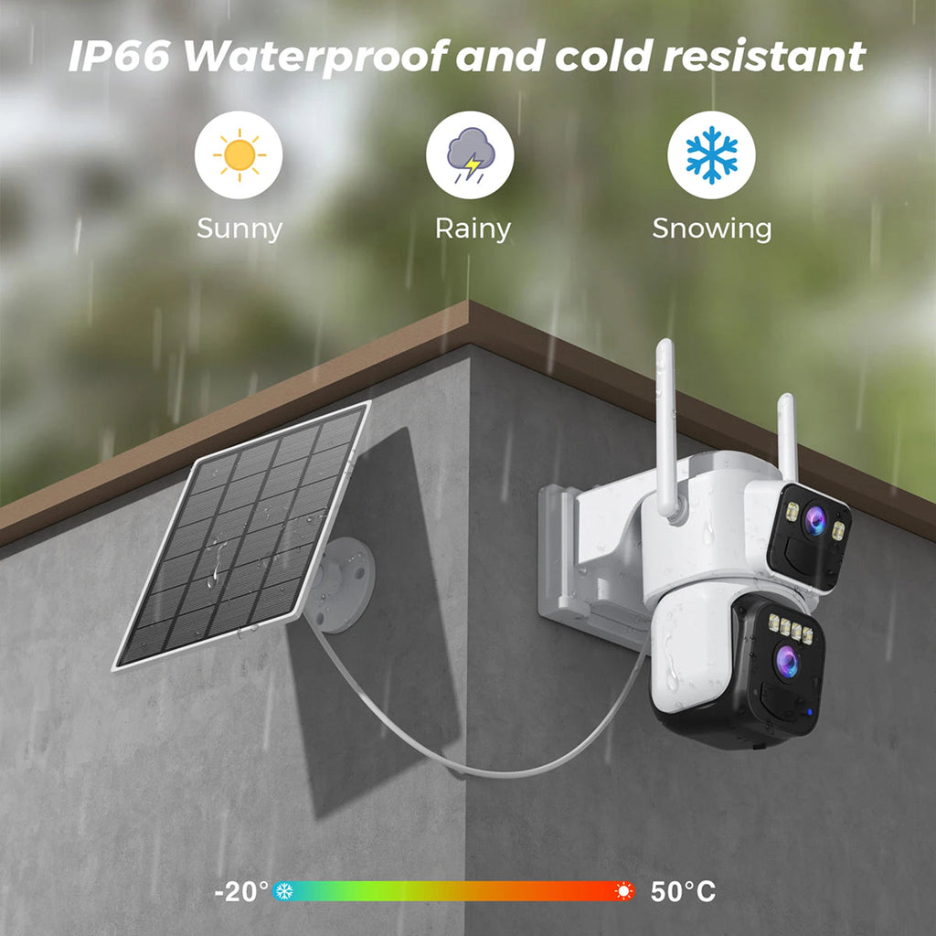 VexLumax Solar Security Camera functions