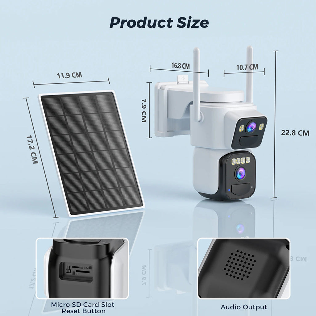 VexLumax Solar Security Camera highlights