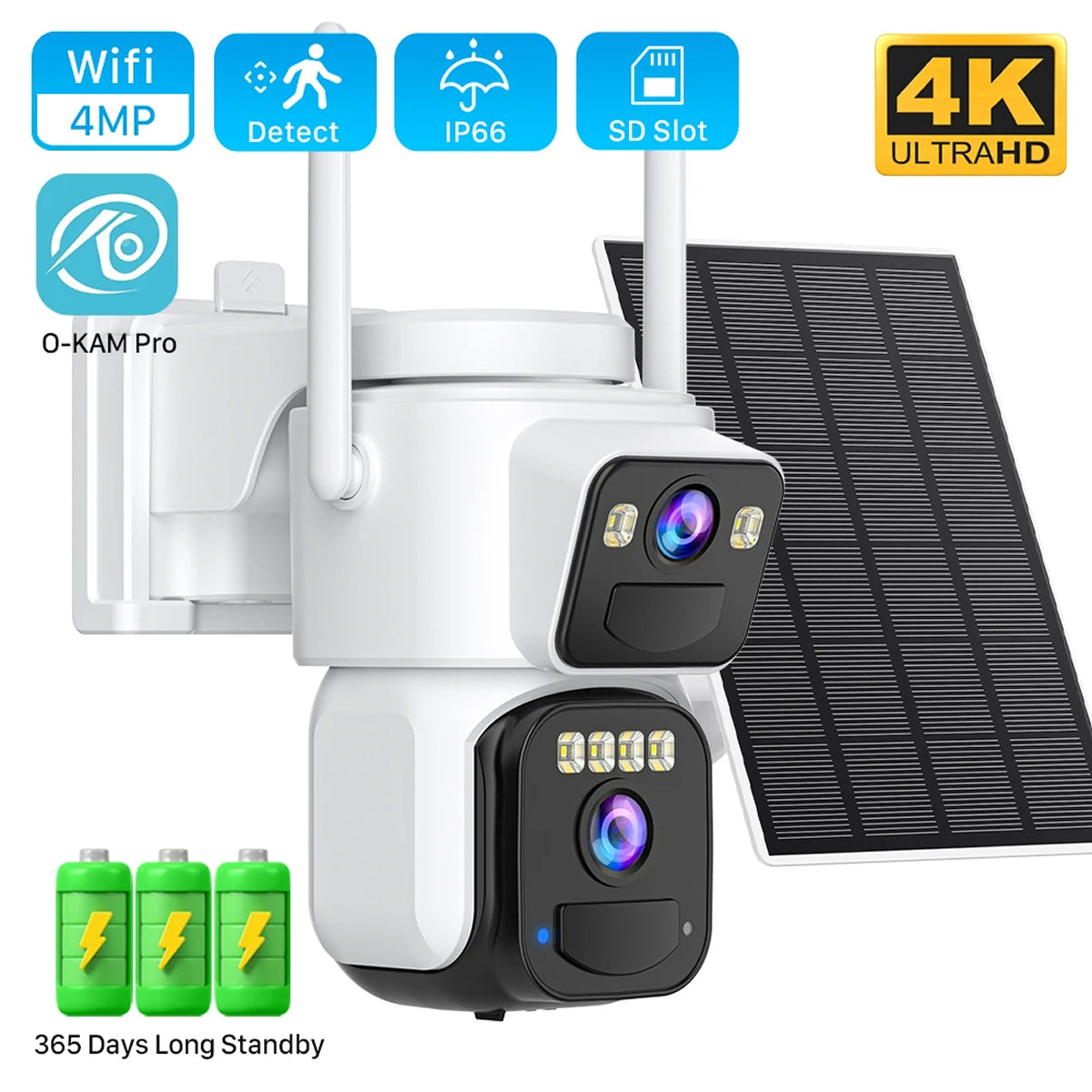 VexLumax Solar Security Camera main product view