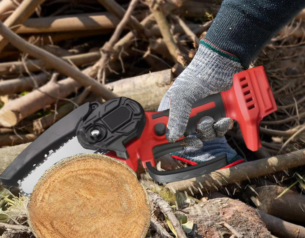 Voltevyx Cordless Chainsaw tool-free chain adjustment