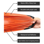 WrapNaxie Emergency Sleeping Bag windproof and waterproof barrier