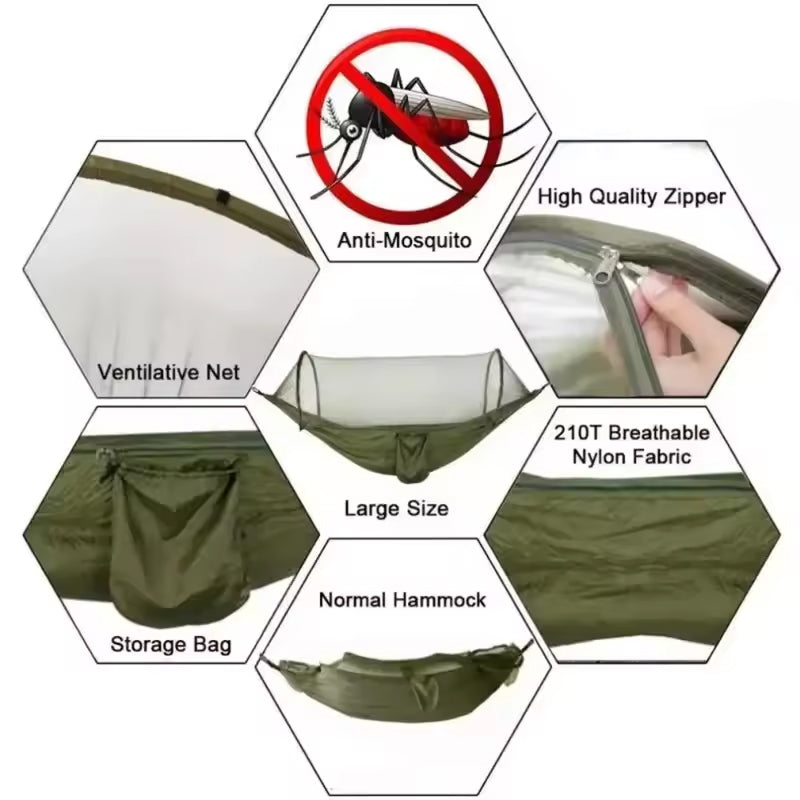 ZenSlopa Camping Hammock 210T parachute nylon